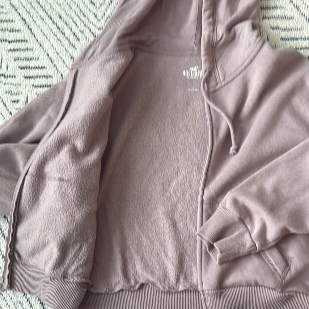 Mauve Cropped Hoodie - Picture 4 of 5